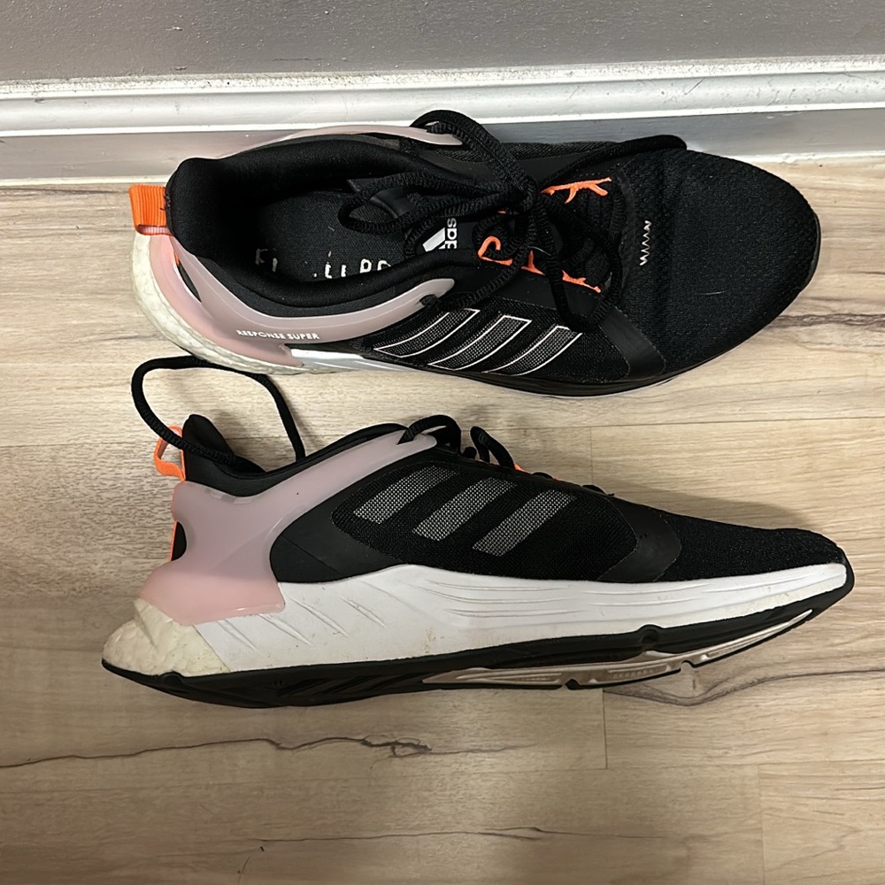 Adidas Black and Pink Sneakers with Modern Silhouette